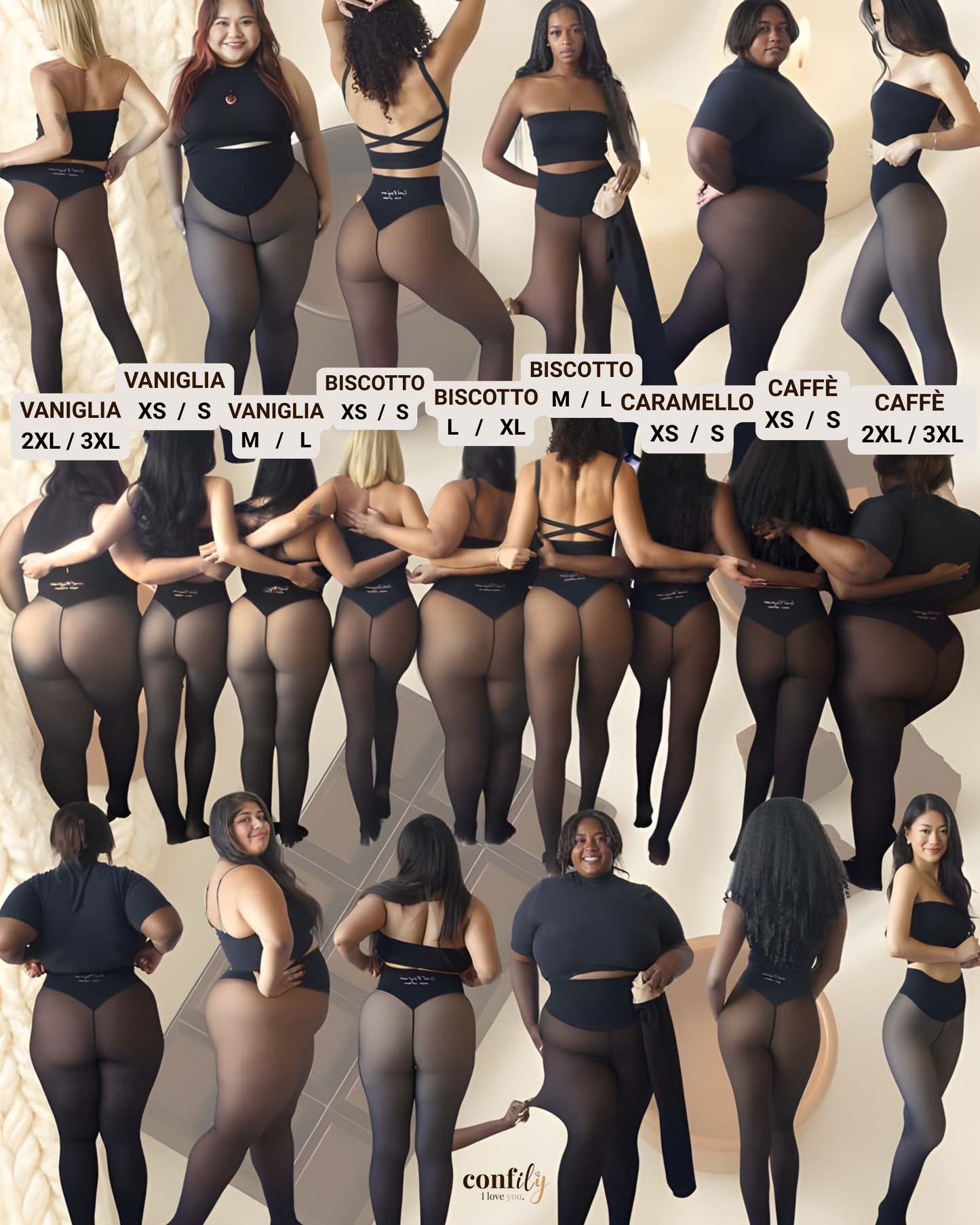 CONFILY SKIN™ Magici Collant Felpati con Effetto Seconda Pelle