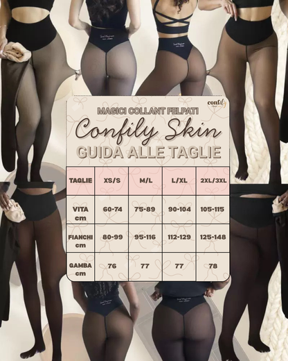 CONFILY SKIN™ Magici Collant Felpati con Effetto Seconda Pelle
